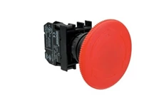 B Series Plastic 1NC Emergency 60 mm Turn to Release Red 22 mm Control Unit